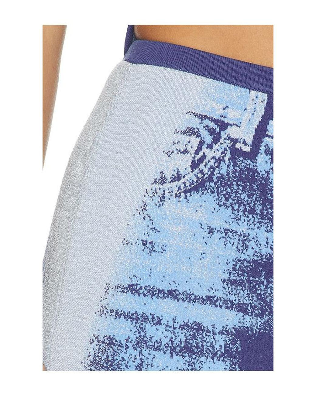 Ph5 Blue Casia Denim Print Skort