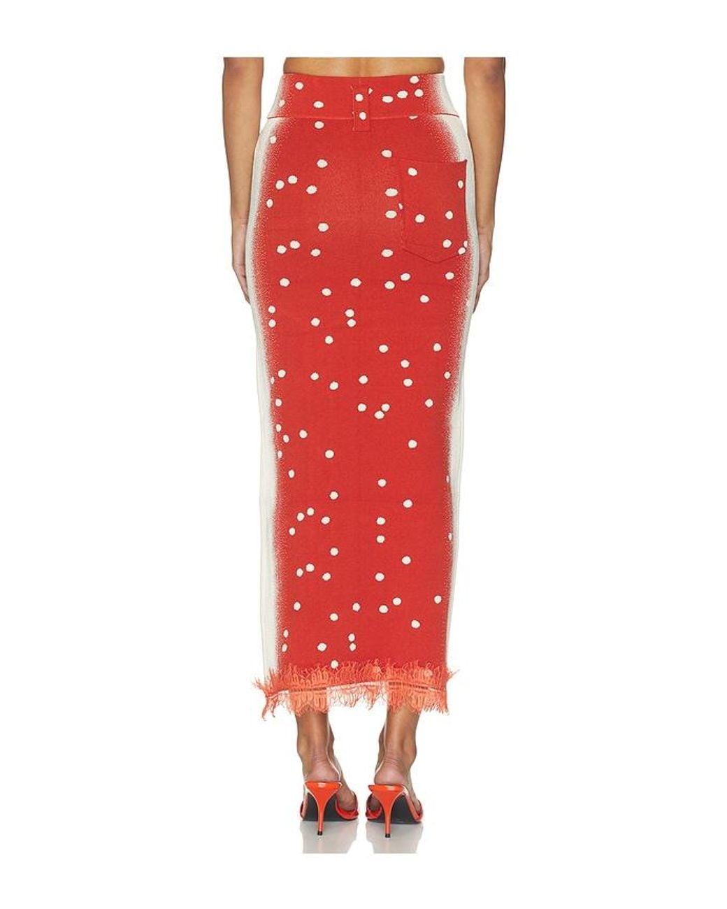 Ph5 Orange Lily Midi Skirt