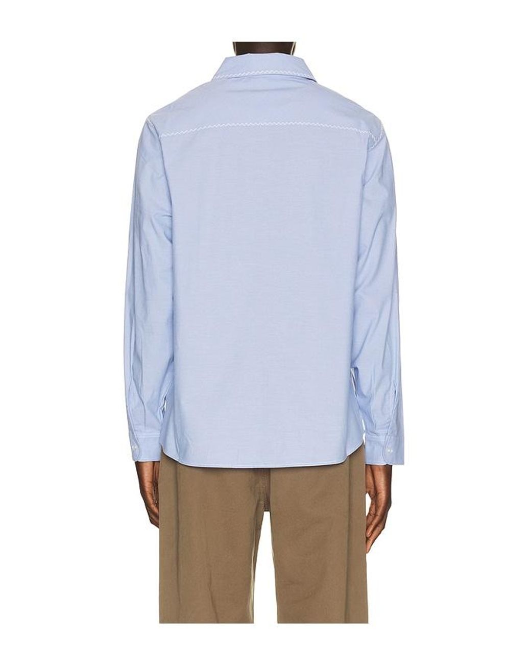 Malbon Blue Benchmark Shirt for men