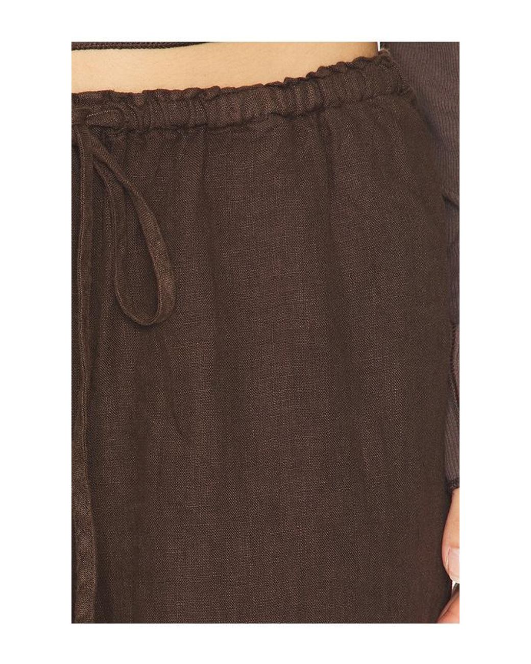 VIR VITA Brown Delphine Linen Pant