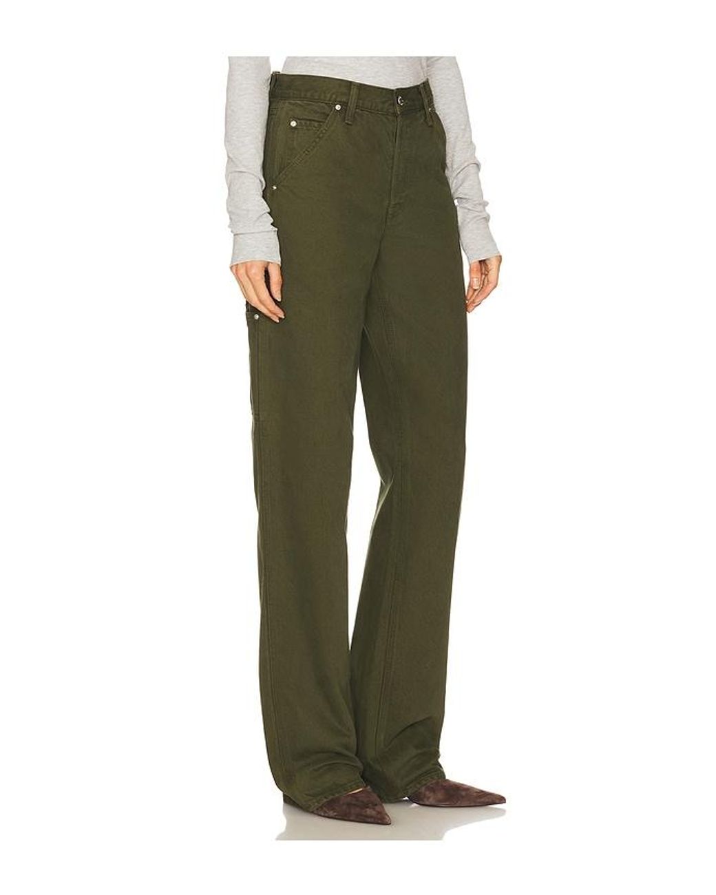 GRLFRND Green Bella Low Rise Boyfriend Utility