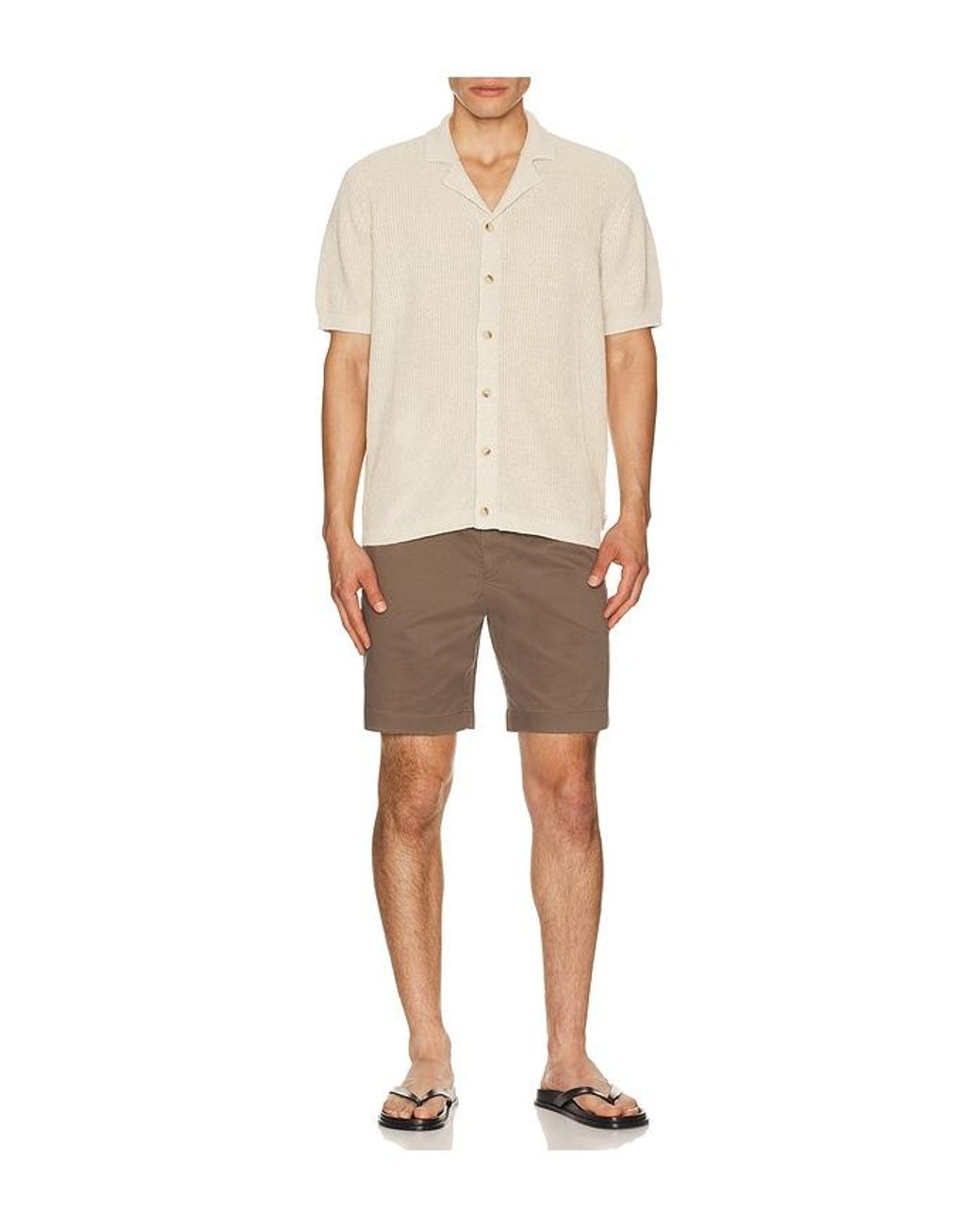 Onia Natural Silk Linen Camp Shirt for men