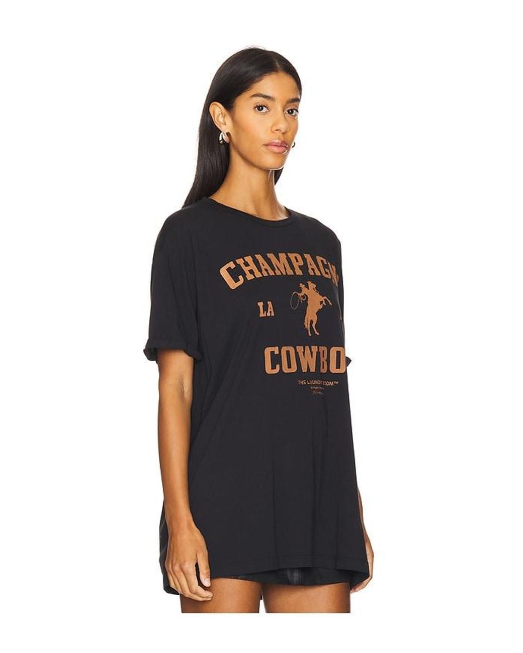 The Laundry Room Black Champagne Cowboy Oversized Tee