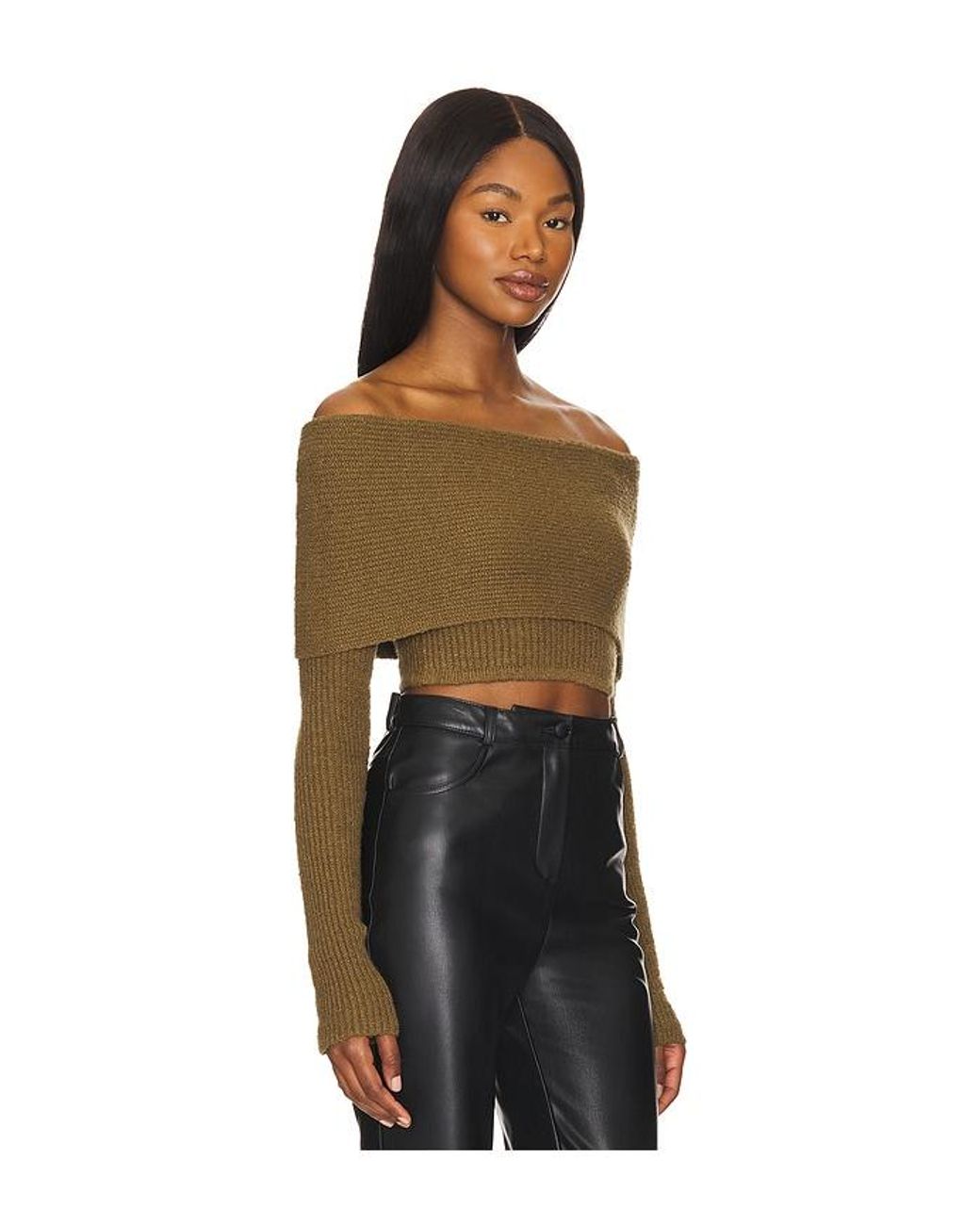 Camila Coelho Black Elan Off Shoulder Top