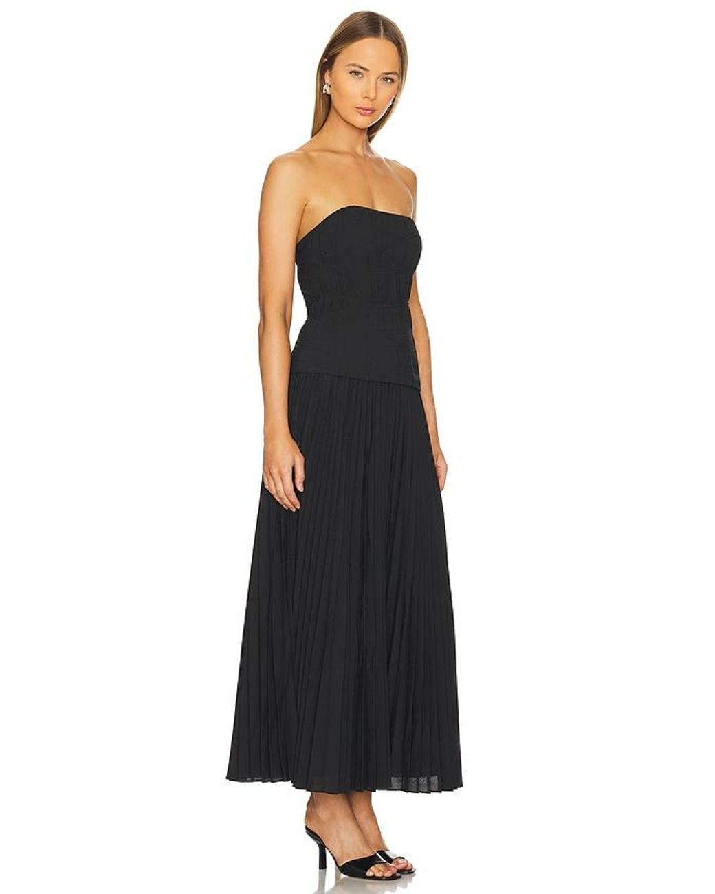 Acler Bristol Midi Dress in Black | Lyst