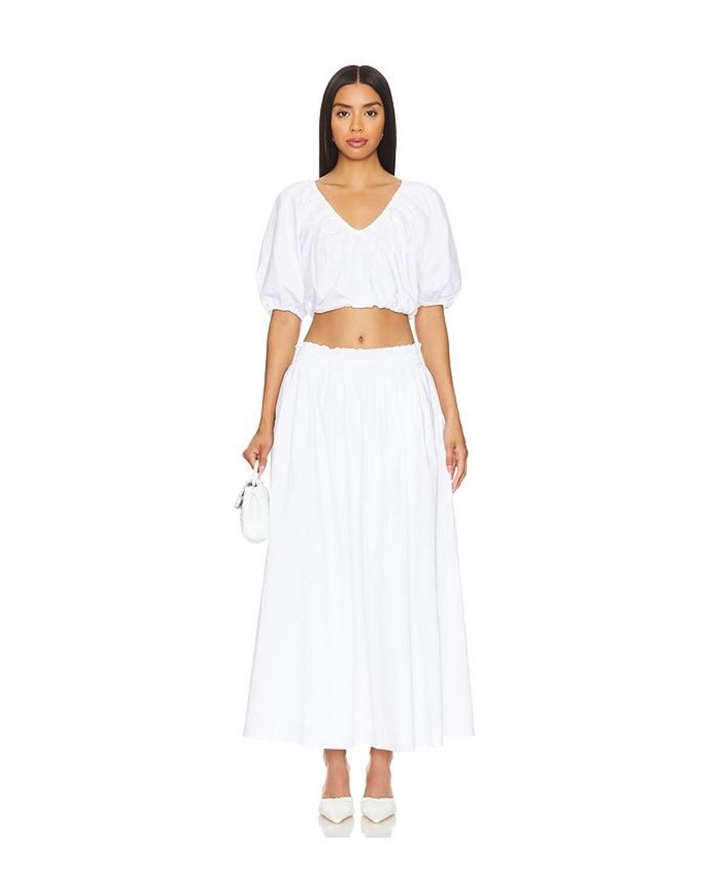 Tularosa White Donna Maxi Skirt