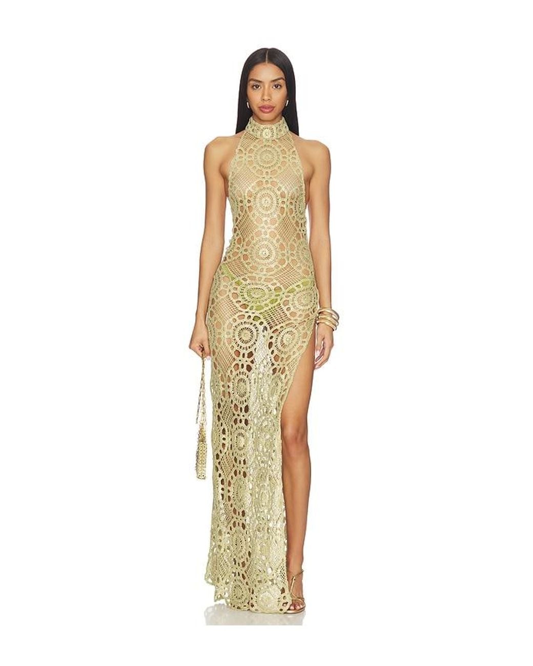 Bronx and Banco Metallic Tunisa Crochet Halter