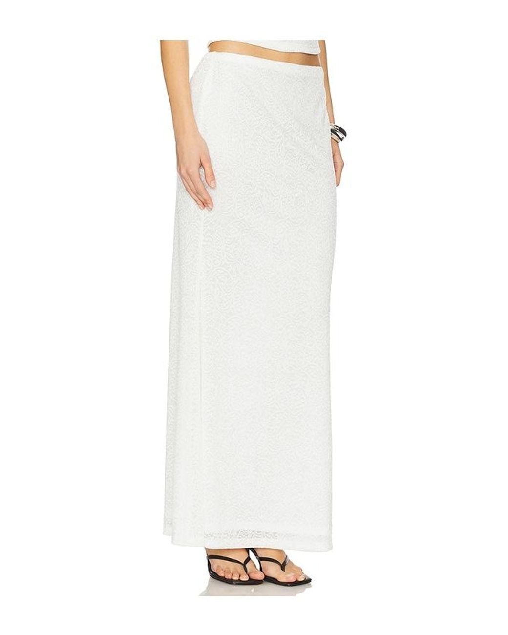 Runaway the Label White Orlean Maxi Skirt