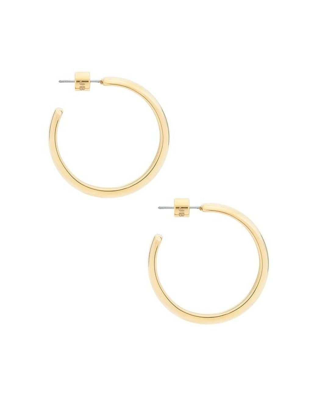 Jenny Bird Metallic Staple Hoops Large Earrings