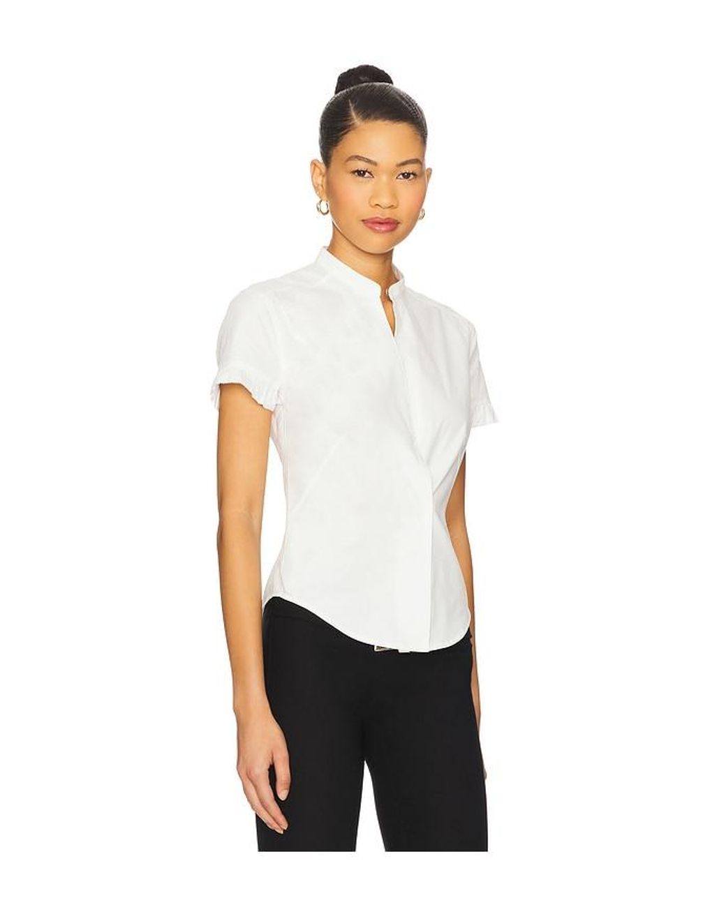 geel White Lewis Blouse