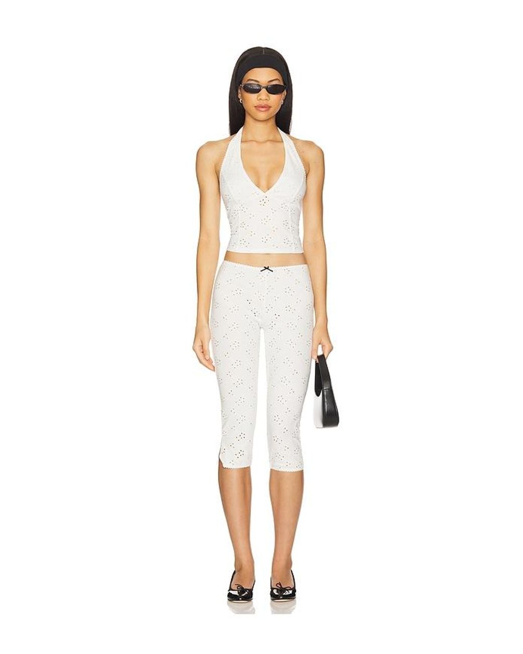 Free People White X Intimately Fp Full Bloom Capri
