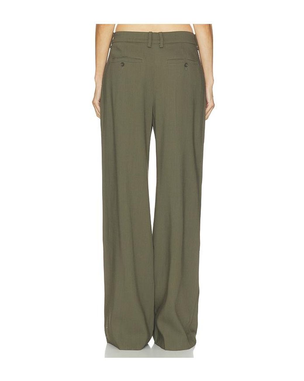 Helsa Green Wool Blend Trouser