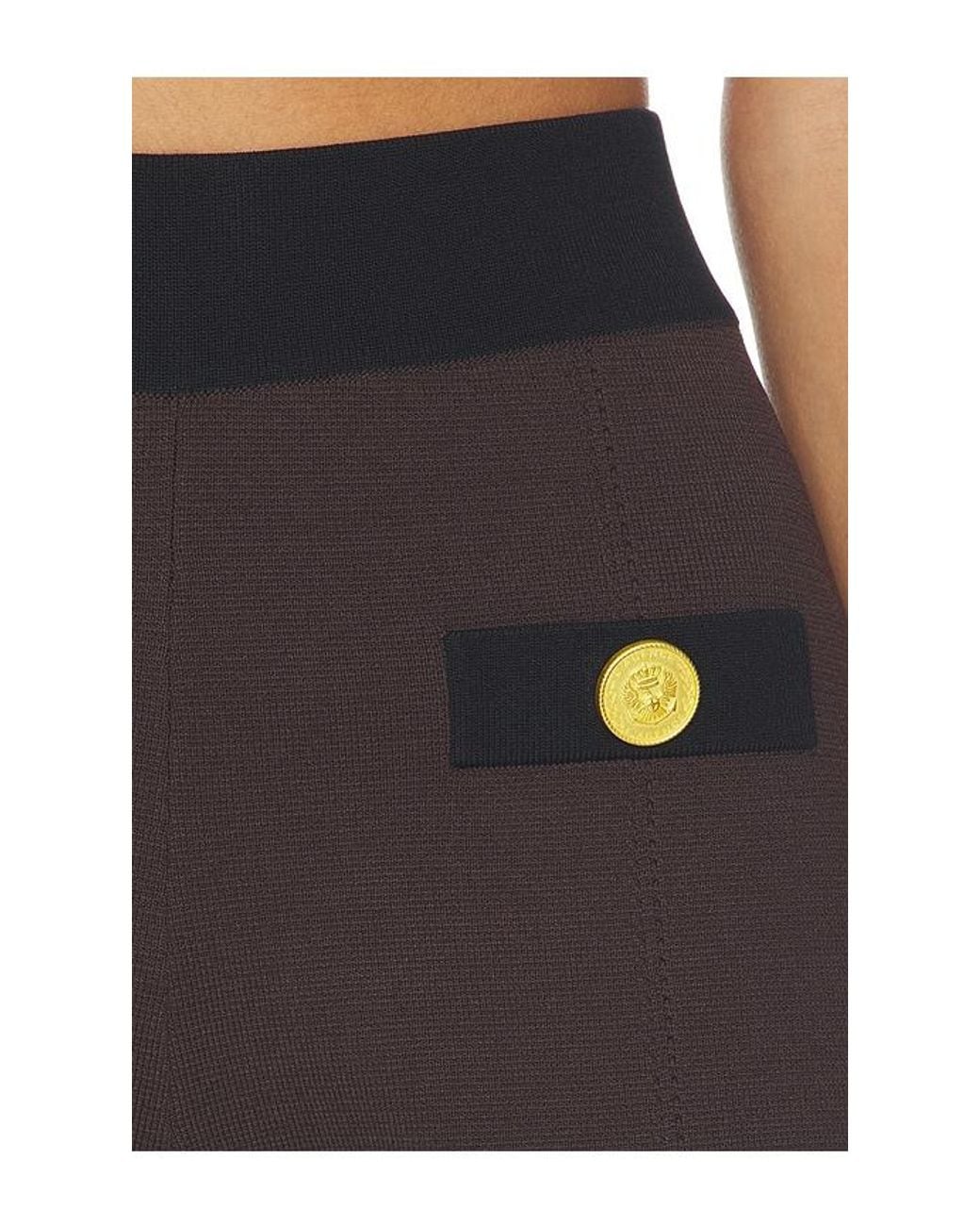 L'Agence Black 'Agence Lumi Trim Knit Micro Short