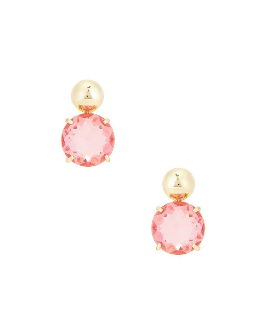 Lele Sadoughi Multicolor Crystal Cactus Flower Stud Earrings