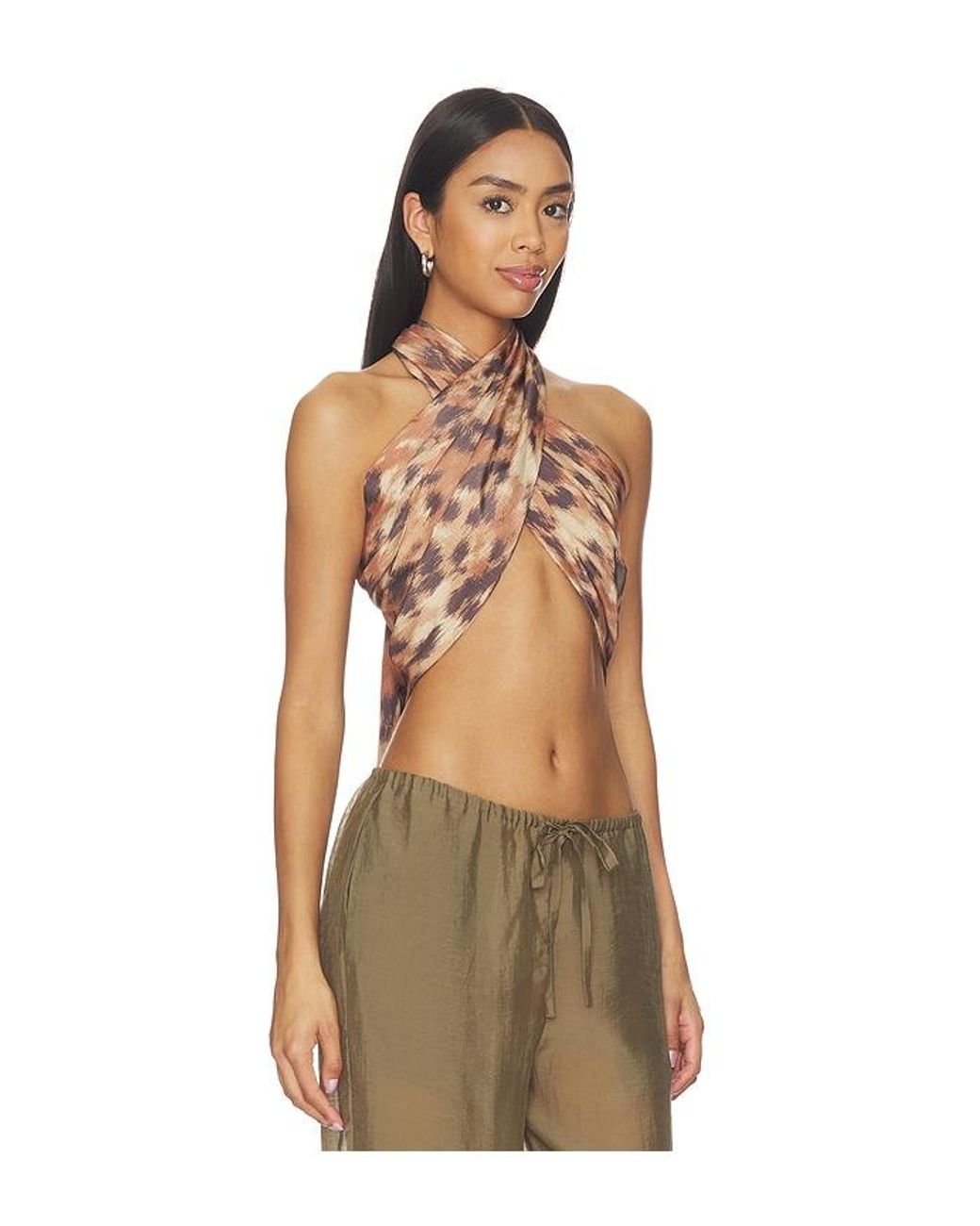 Ganni White Printed Wrap Scarf