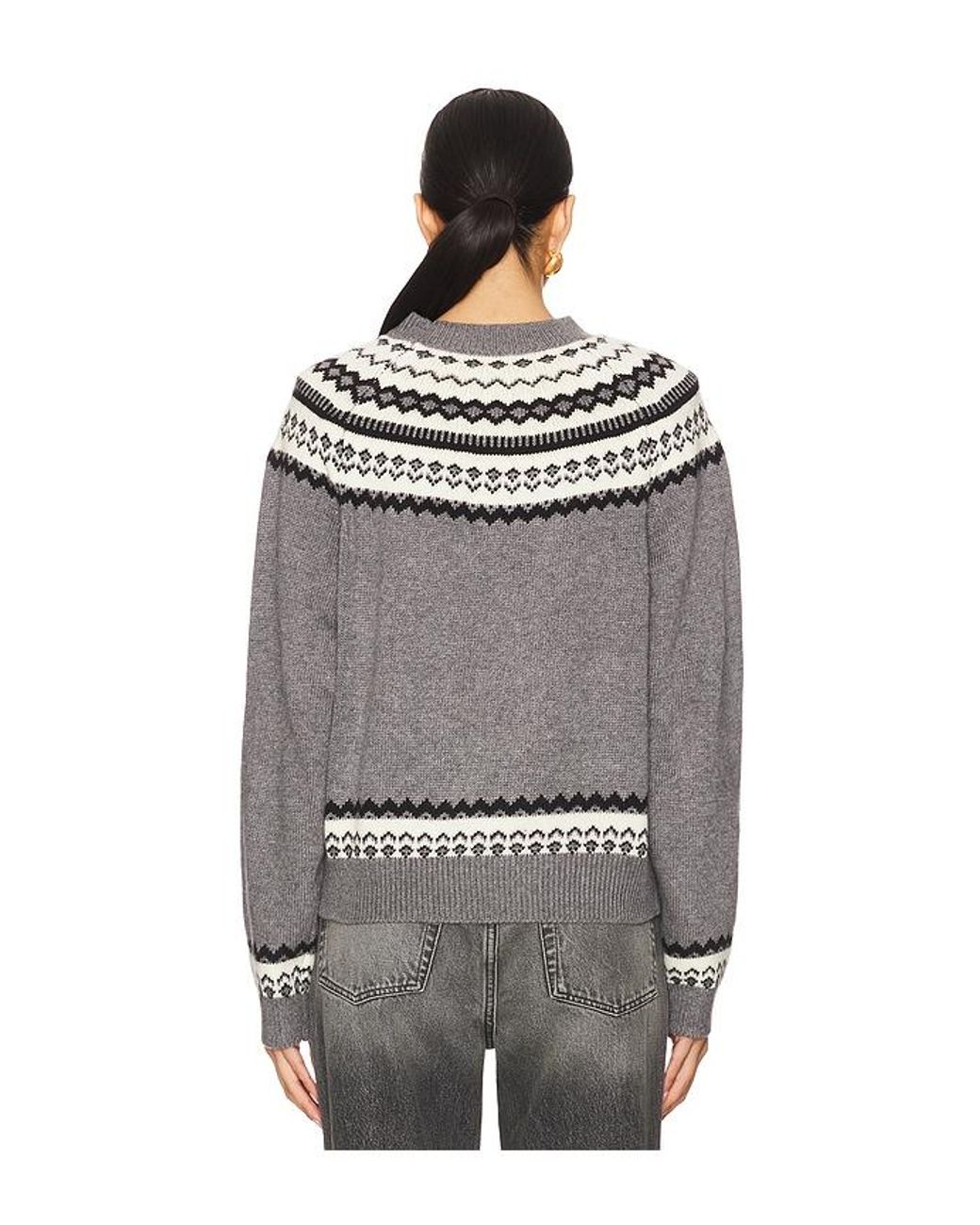 Tularosa Gray Kiva Fairisle Sweater