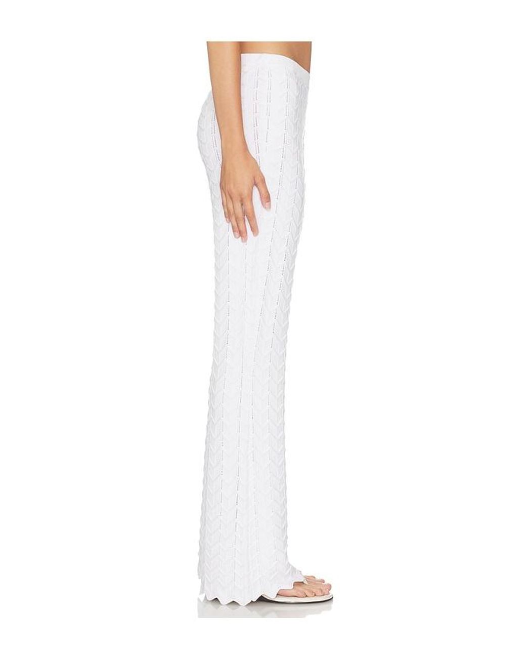 Lovers + Friends White Polly Knit Pant