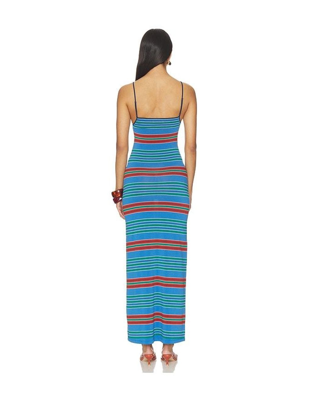 Faithfull The Brand Blue Lucy Maxi Dress