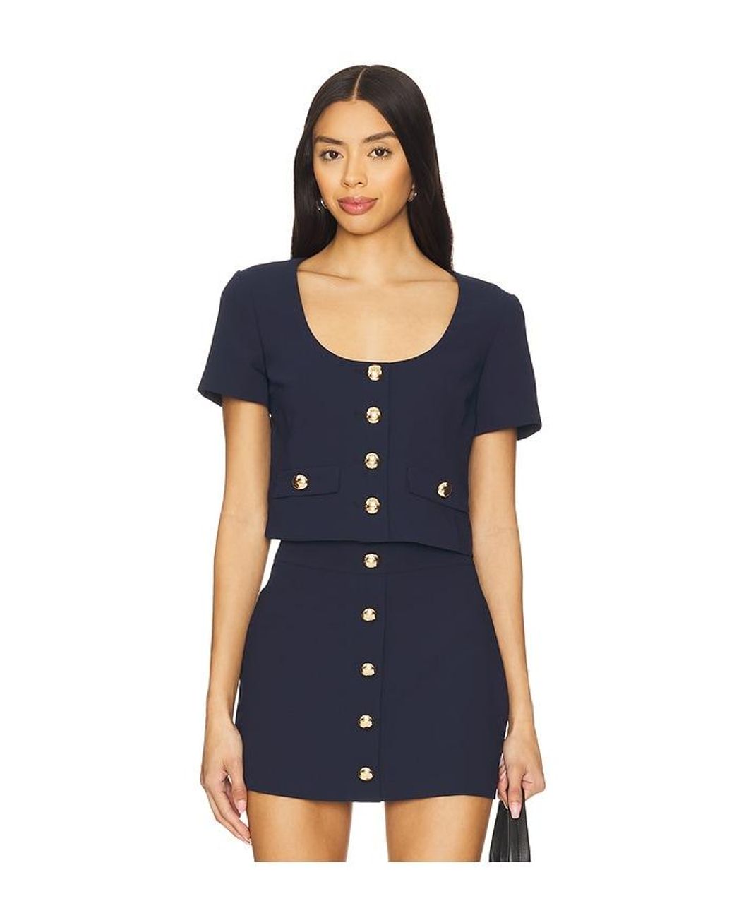 Amanda Uprichard Blue Benton Top