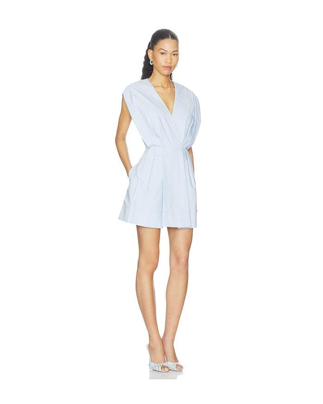 Jonathan Simkhai White Sefi Cape Mini Dress