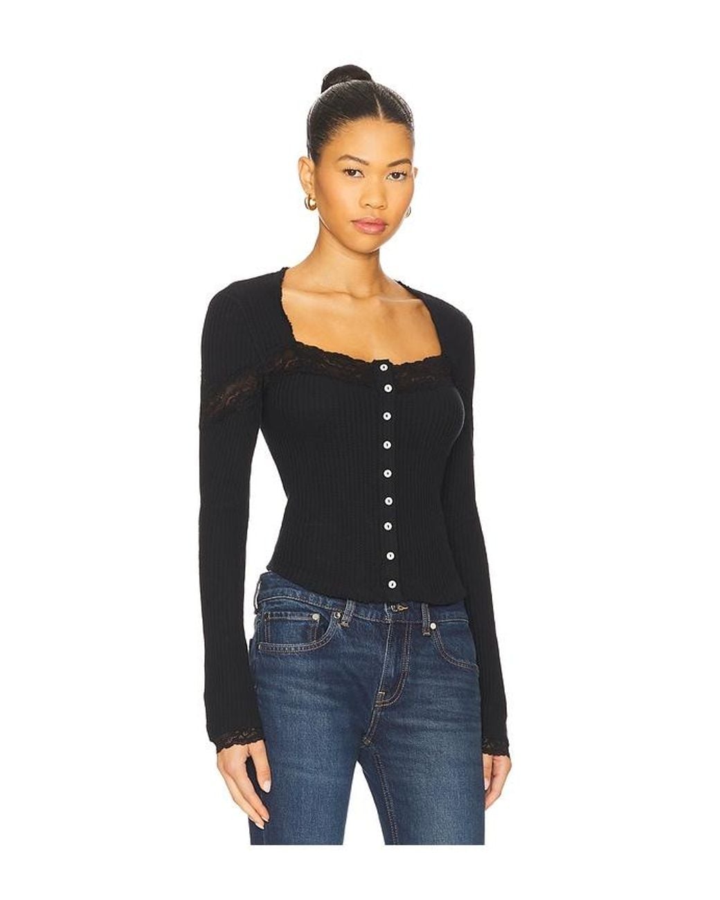 Free People Blue Lets Party Cardi