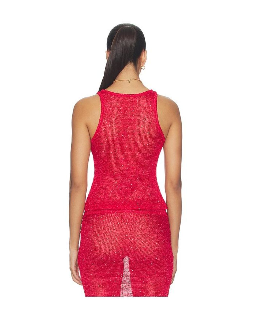 superdown Red Miranda Knit Top