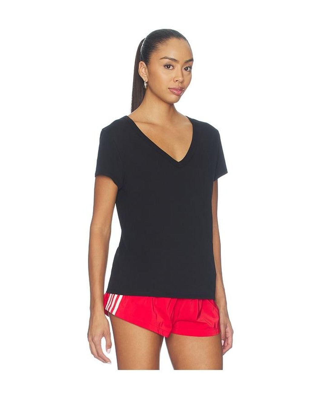 WAO Red V-Neck Tee