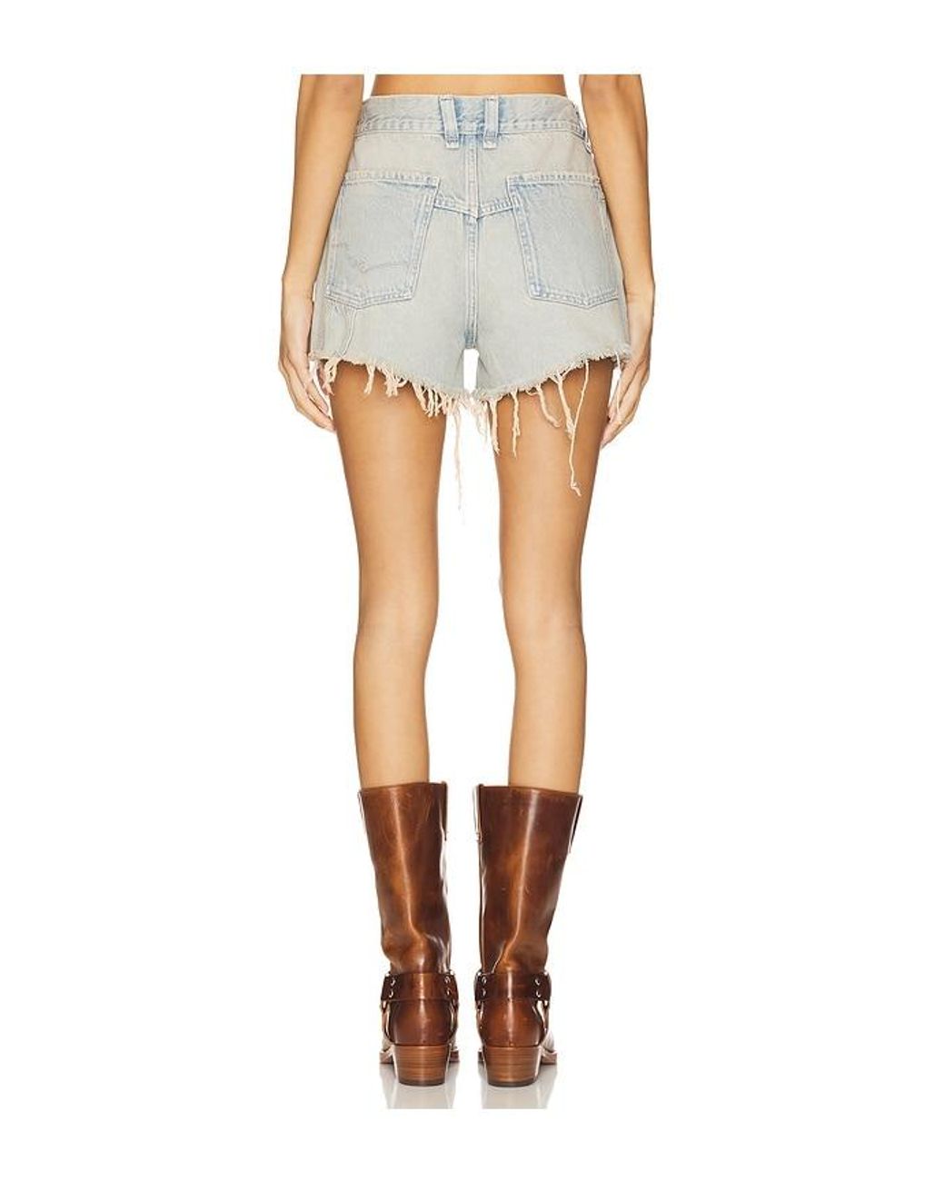 Free People Blue X We The Free Now Or Never Denim Short