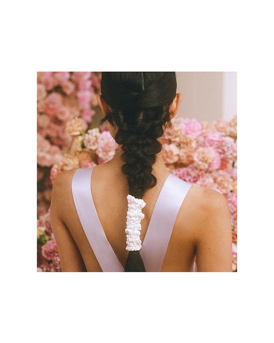 Slip White Skinny Scrunchies Set Of 4