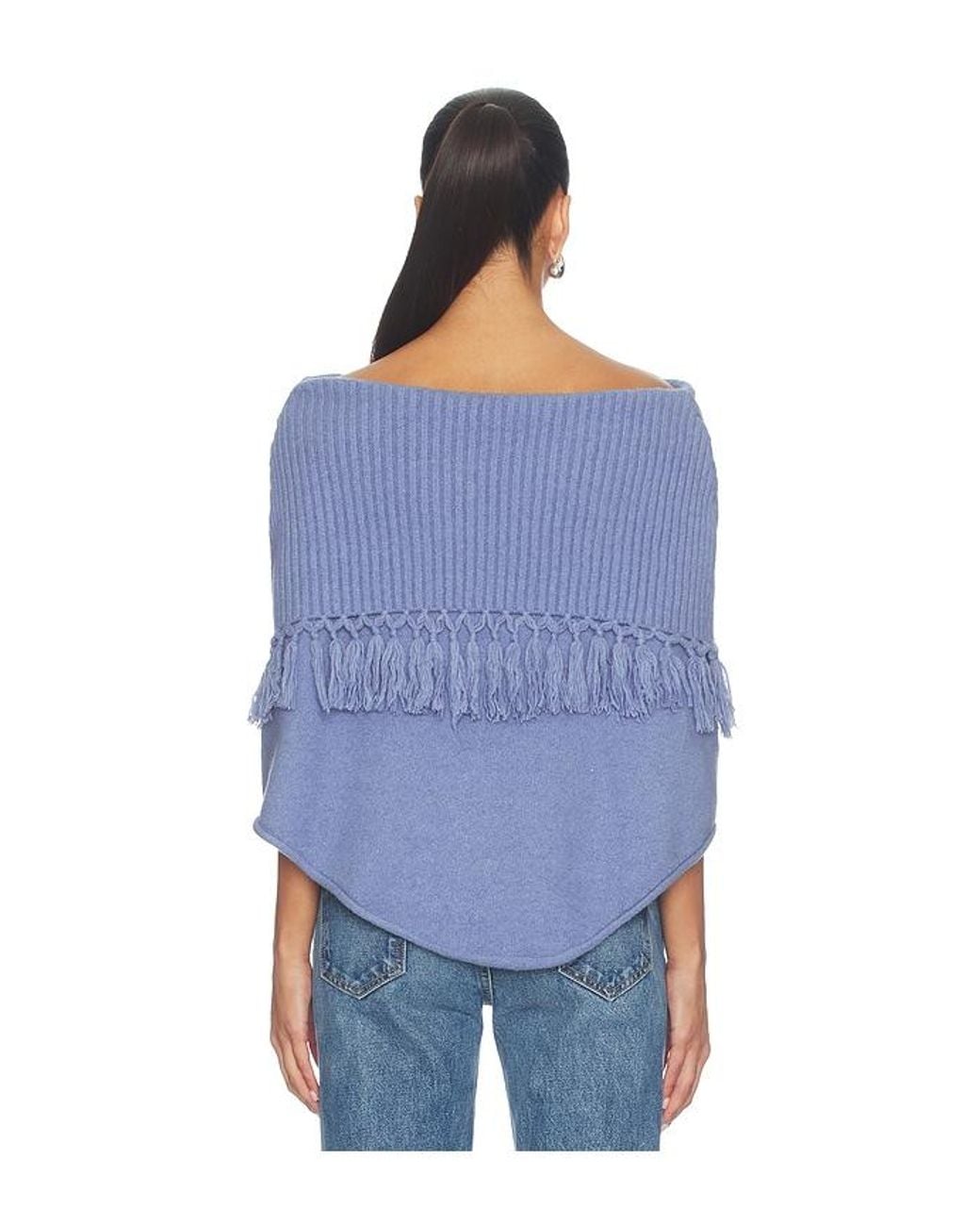 Frankie's Bikinis Blue Benny Knit Poncho