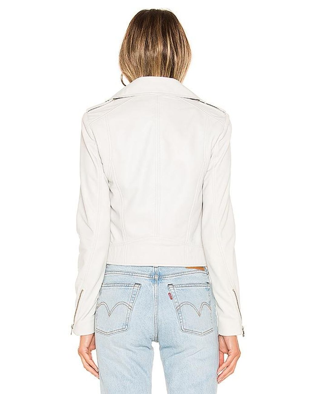 Lamarque White Donna Leather Jacket