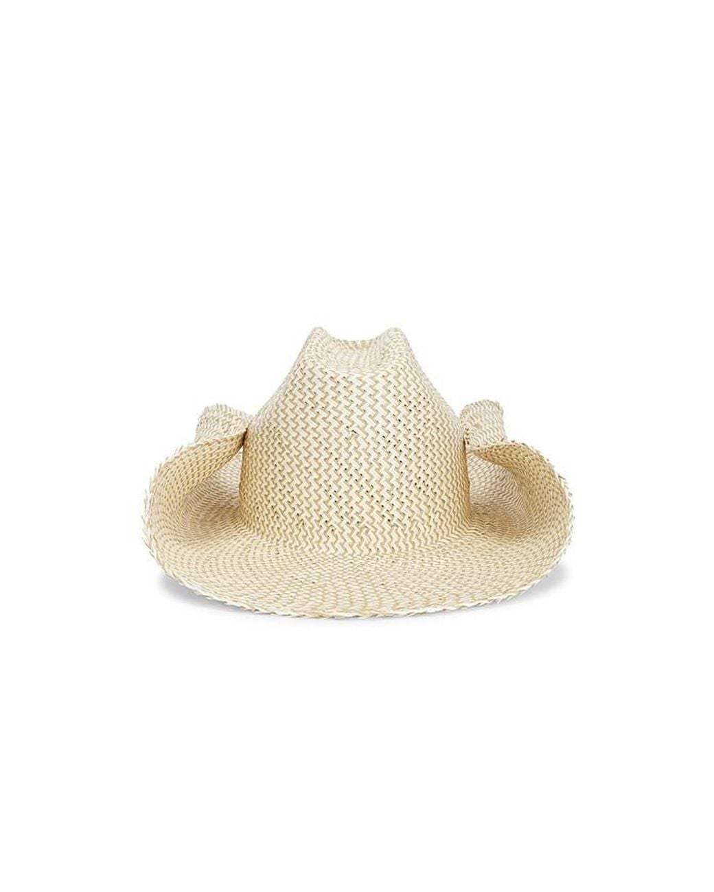 Ruslan Baginskiy Natural Monogram-Embellished Straw Cowboy Hat