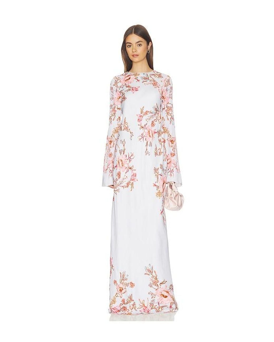 Hemant & Nandita White Back Ties Maxi Dress