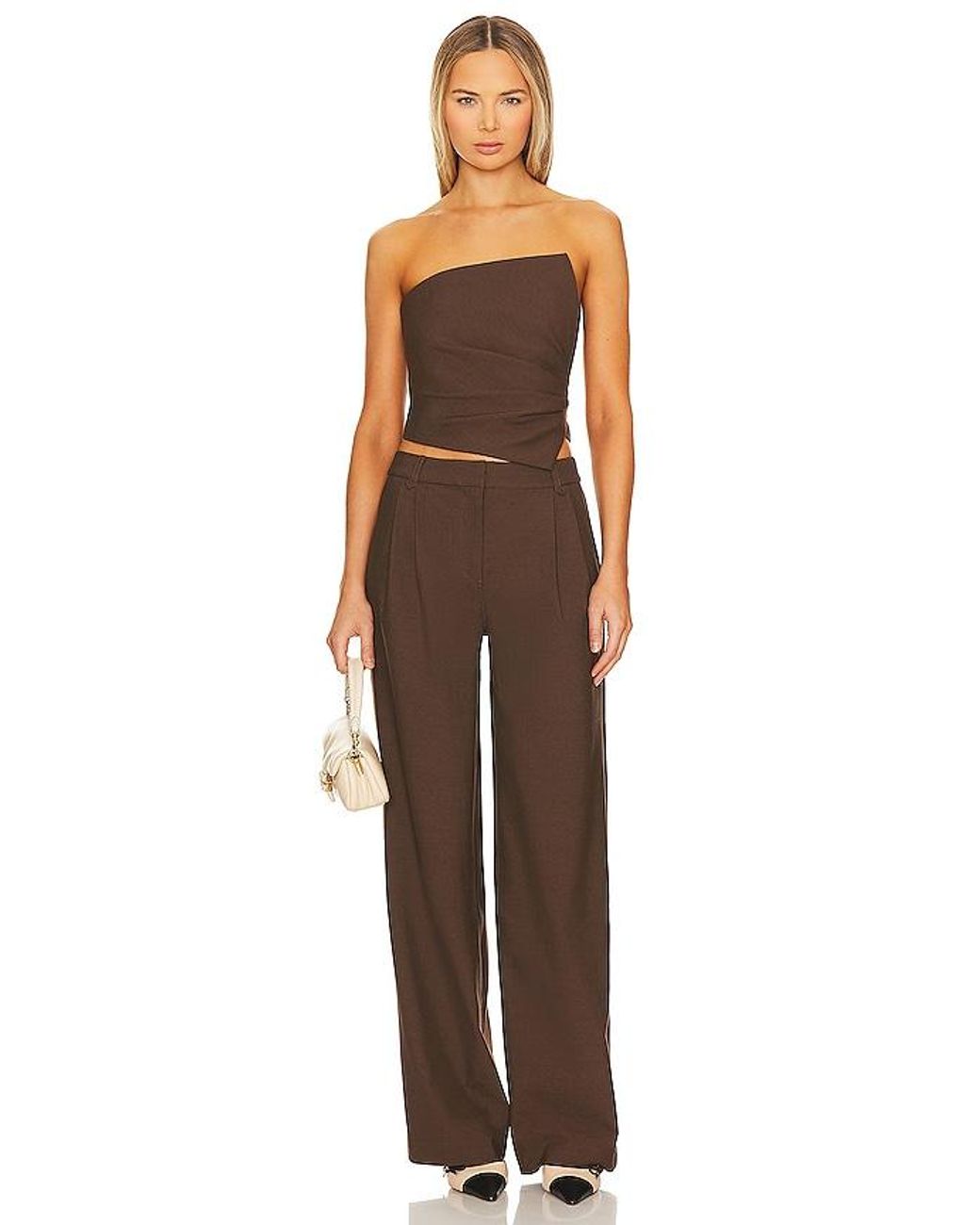 Camila Coelho Brown Xenia Top