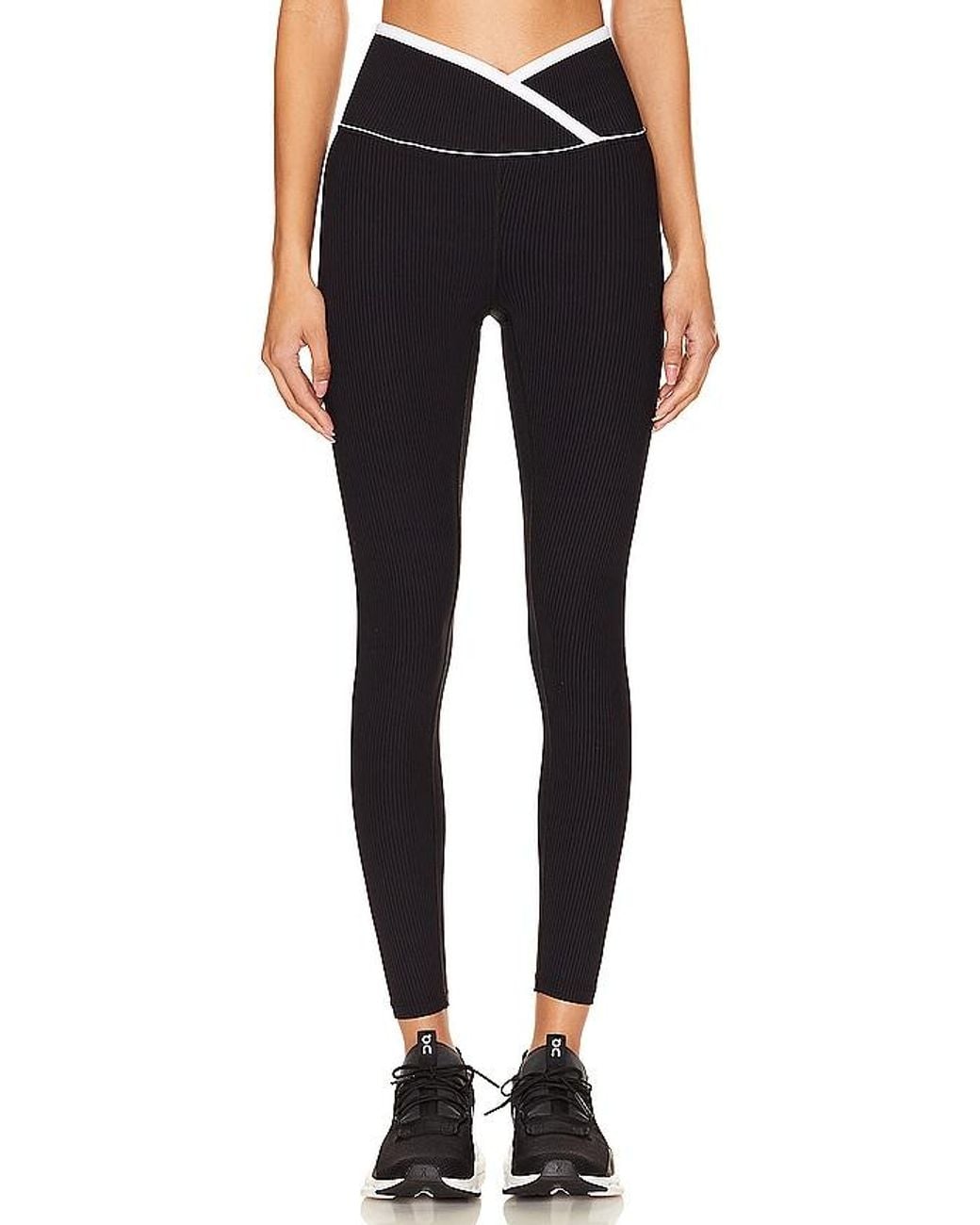 Year Of Ours Blue Ribbed Two Tone Veronica Legging