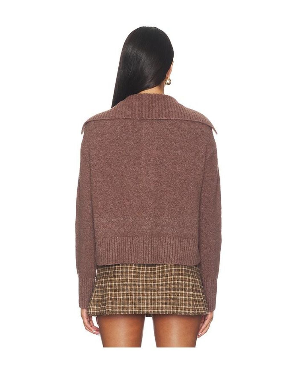Free People Brown Trading Up Polo Top