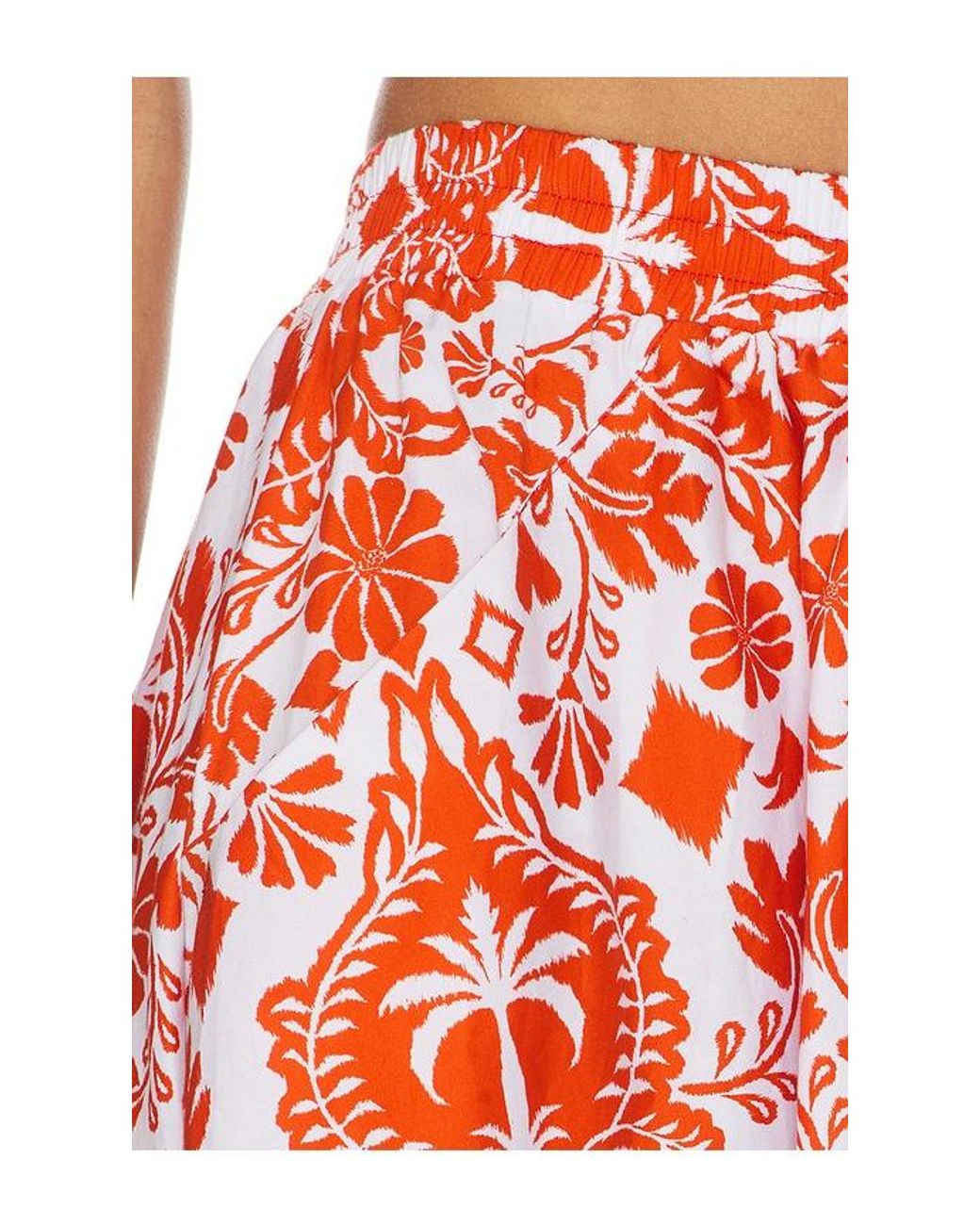 Peixoto Red Paula Midi Skirt