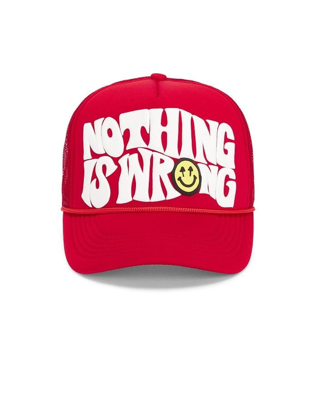 Happy Caps Red Nothing Is Wrong Trucker Hat