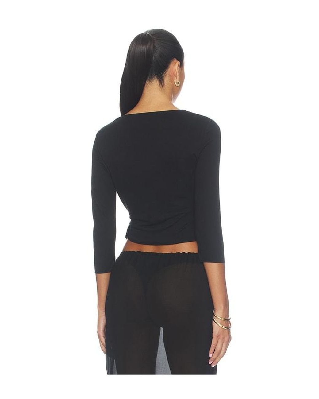 With Jean Black Nelly Top