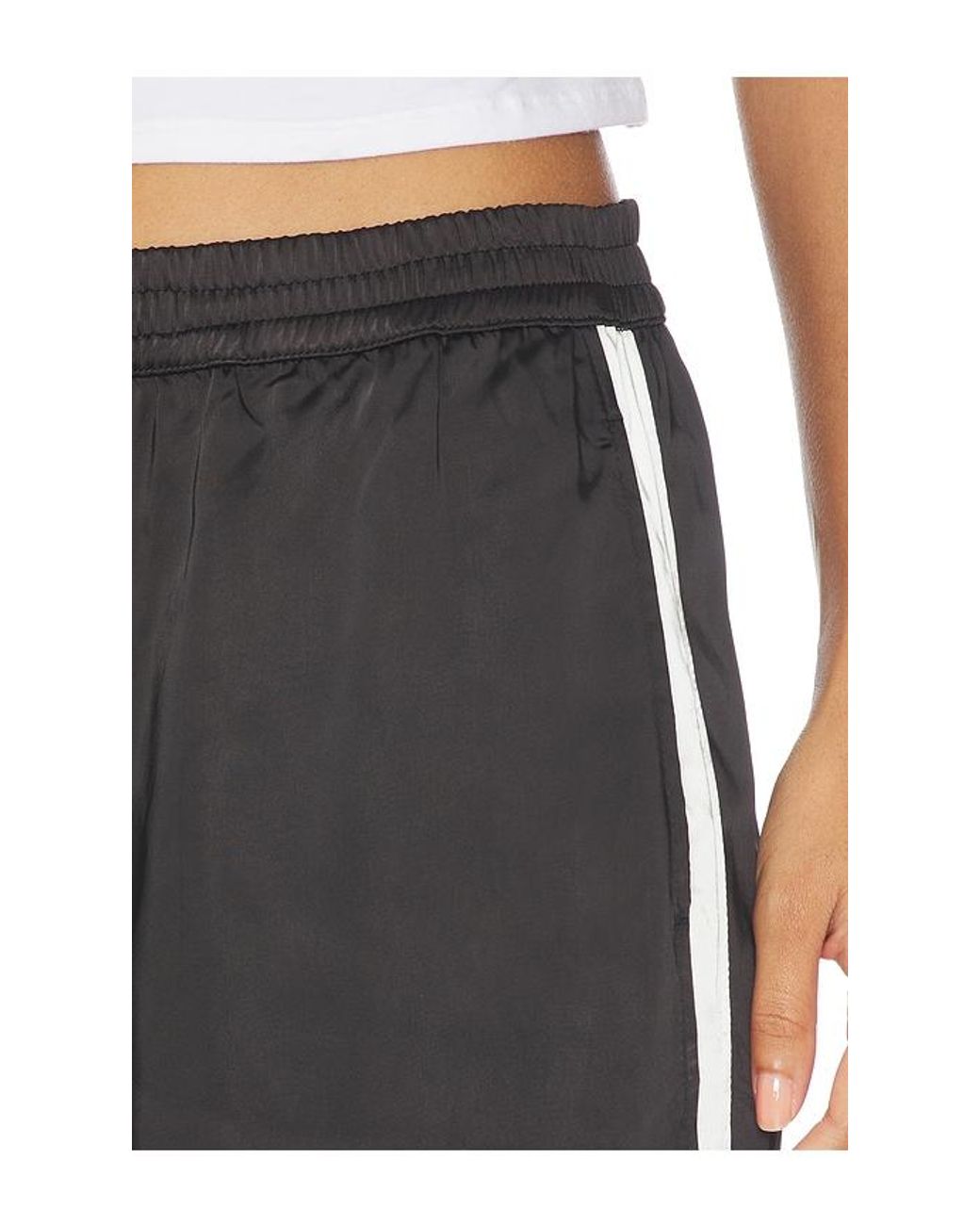 Sanctuary Black Satin Track Pant