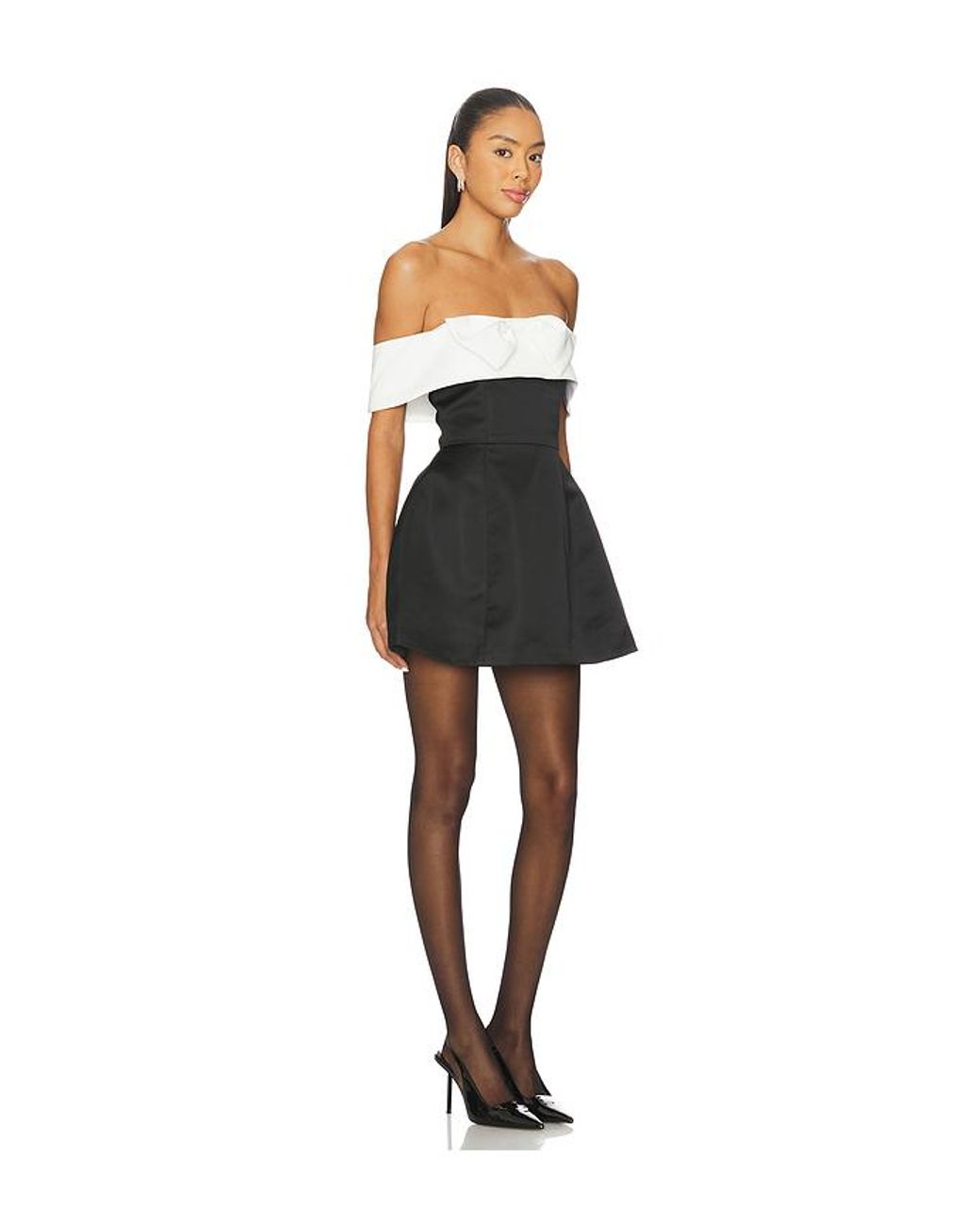 Elliatt Black Sorrel Off Shoulder Mini Dress