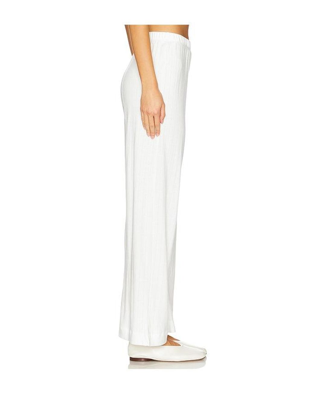 Leset White Pointelle Boxer Pant