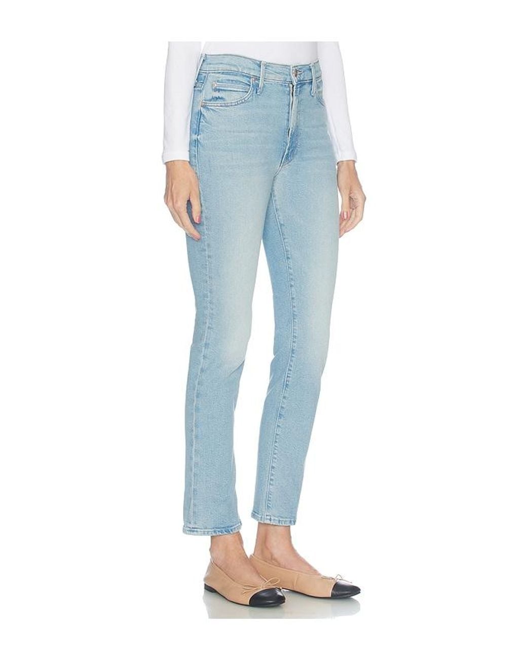 Mother Blue High Waisted Rascal Hover