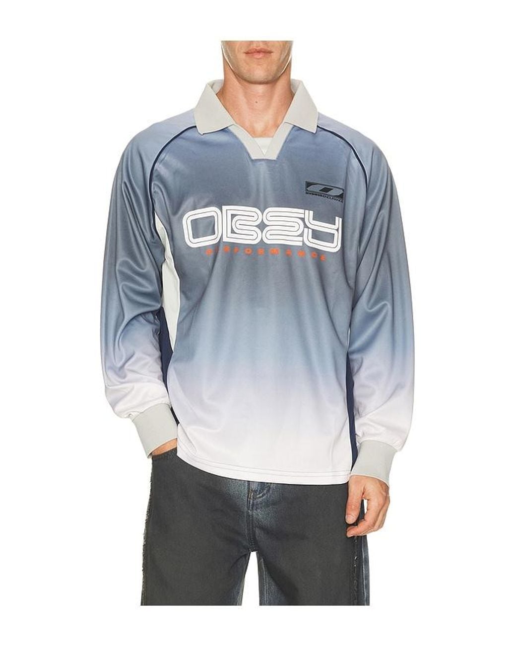 Obey Blue Spectrum 89 Long Sleeve Jersey for men