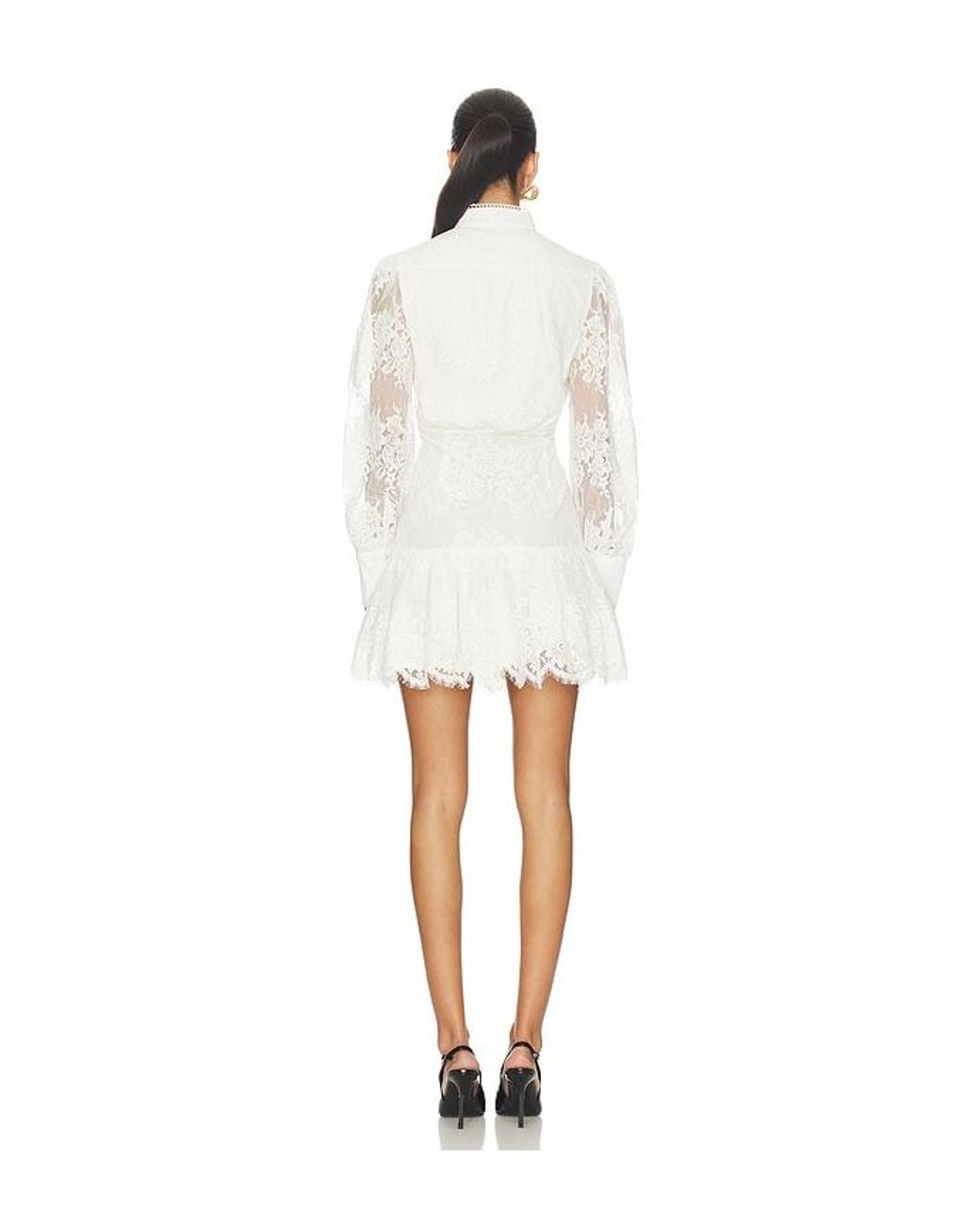 Bardot White Olessia Lace Mini Dress