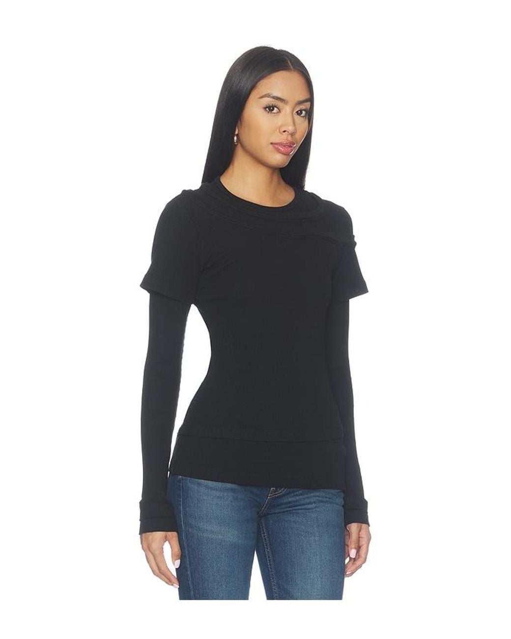 Agolde Black Harlon Top