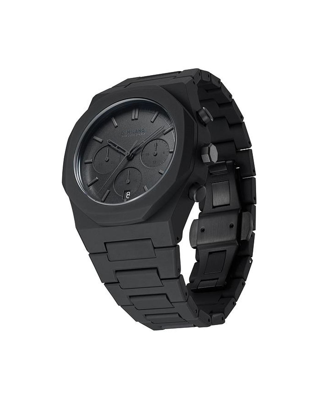 D1 Milano Black Polychrono 40.5Mm Watch for men