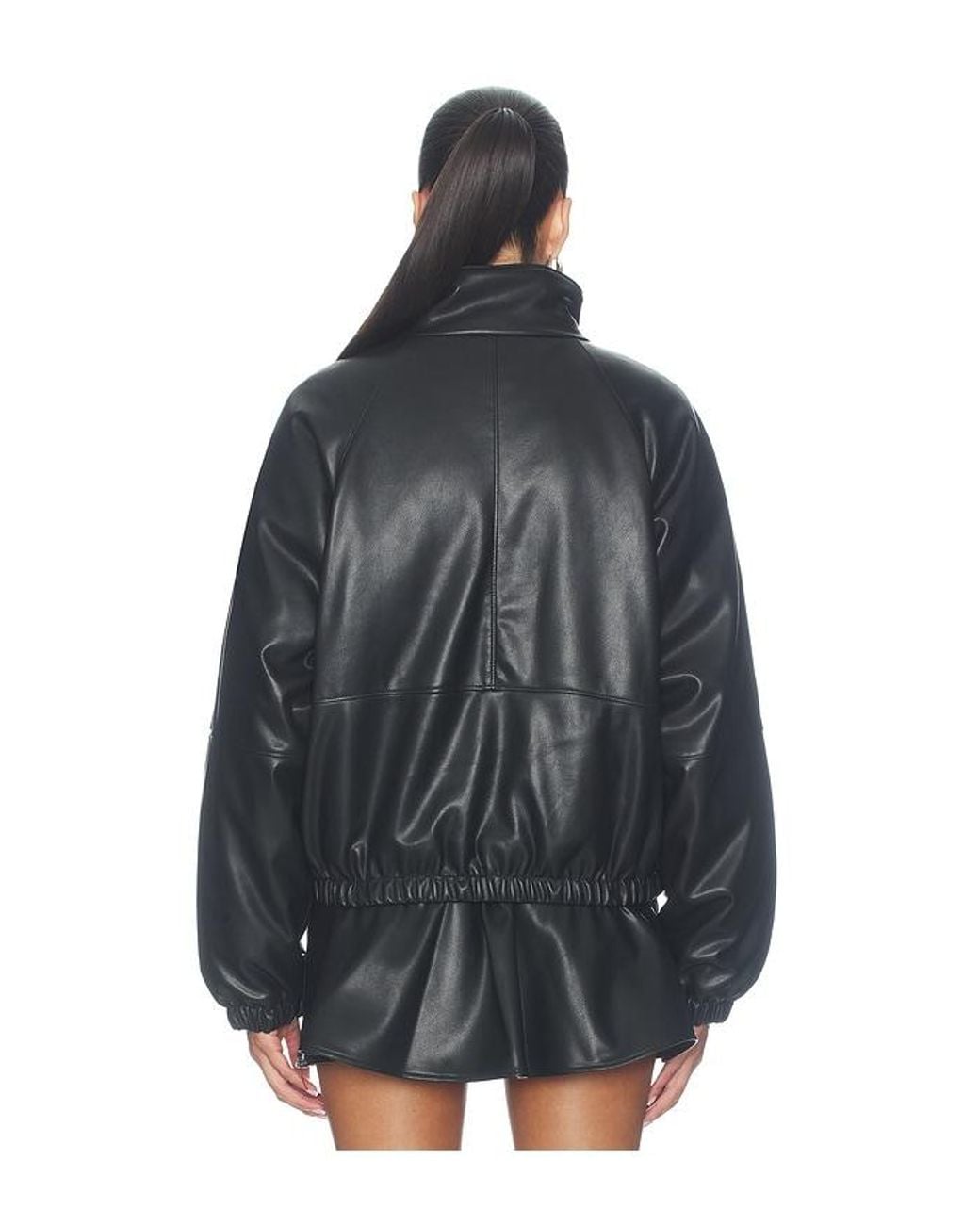 Lovers + Friends Blue Jordan Faux Leather Jacket