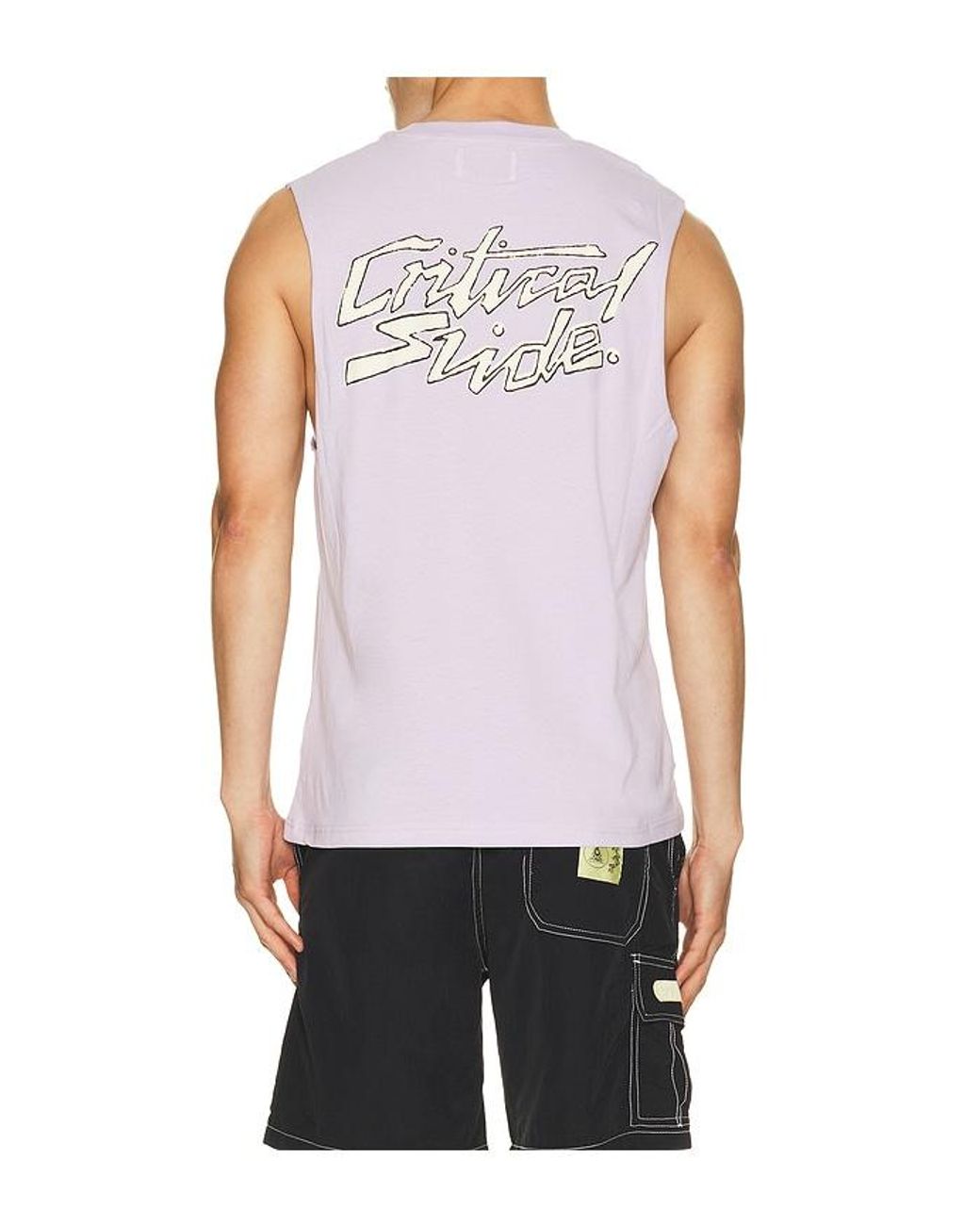 Critical Slide White Electric Muscle Tank for men