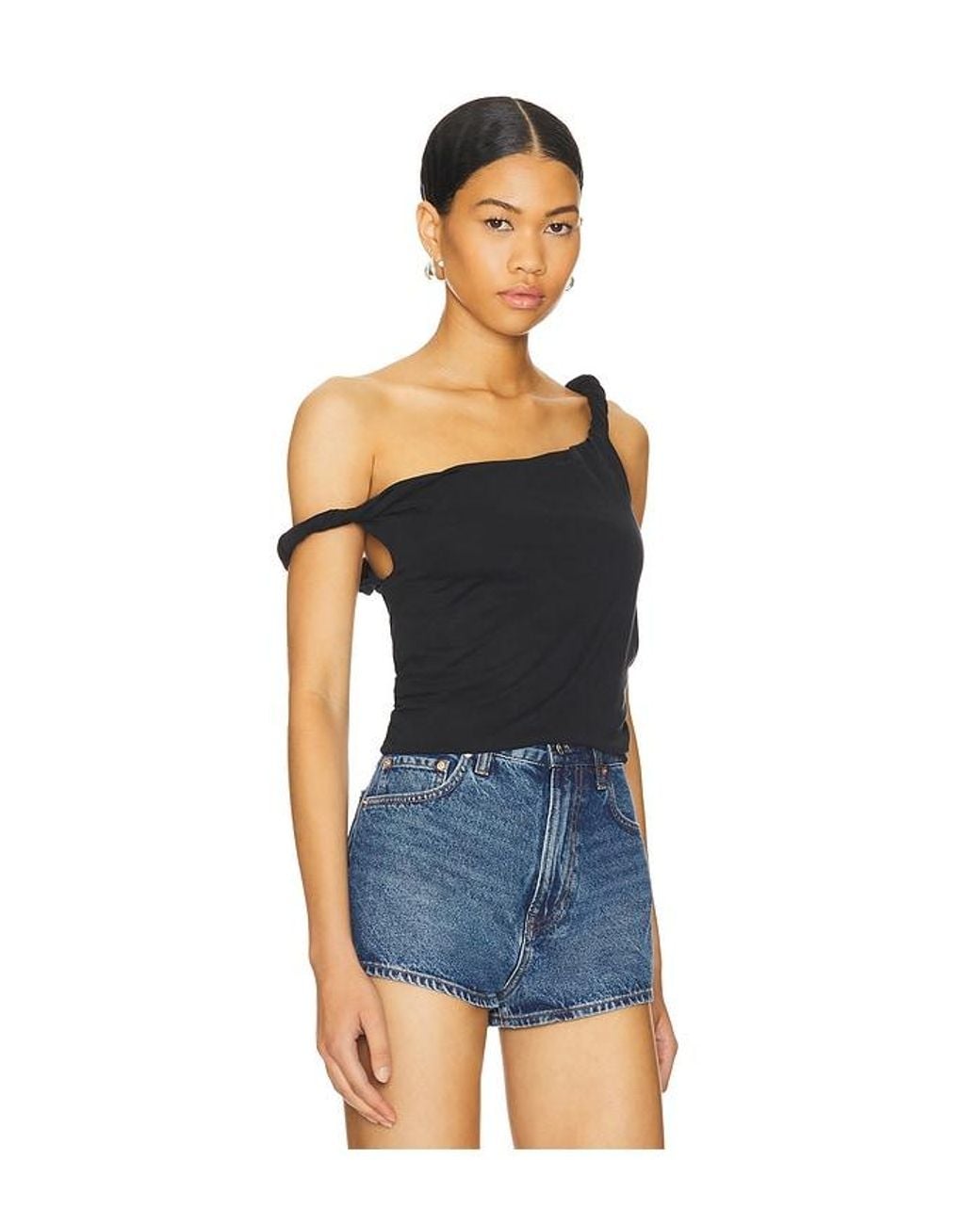 GOOD AMERICAN Blue Twist Tee